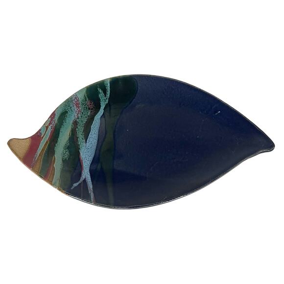 Signed Studio Stoneware Pottery SPARTAWARE Plate Platter Blue Fragrant Mushroom - Picture 1 of 7